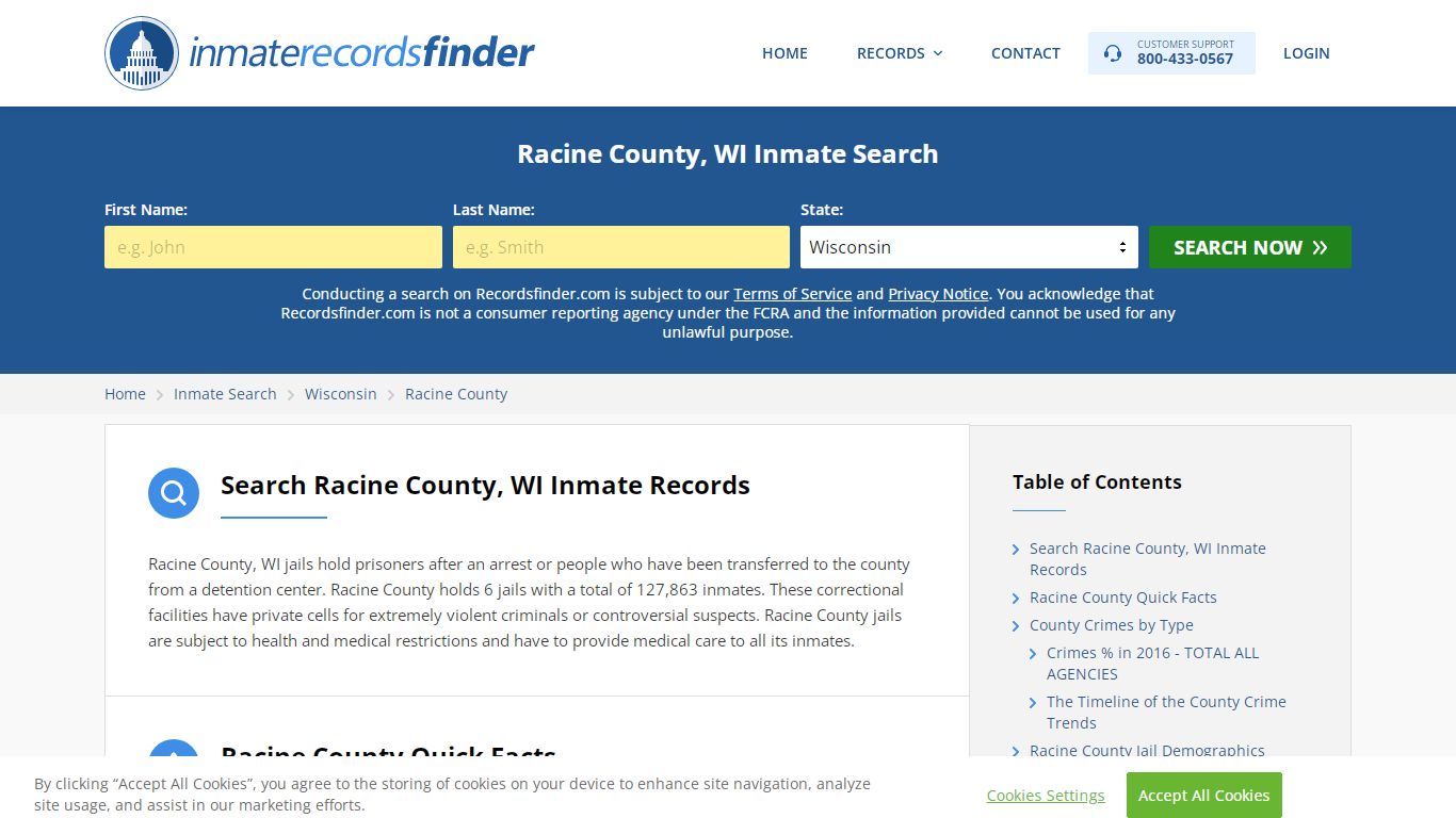 Racine County, WI Inmate Lookup & Jail Records Online